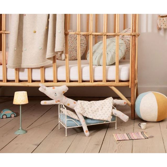 Maileg Miniature Bed - Blue Miniature Dollhouse Furniture Maileg