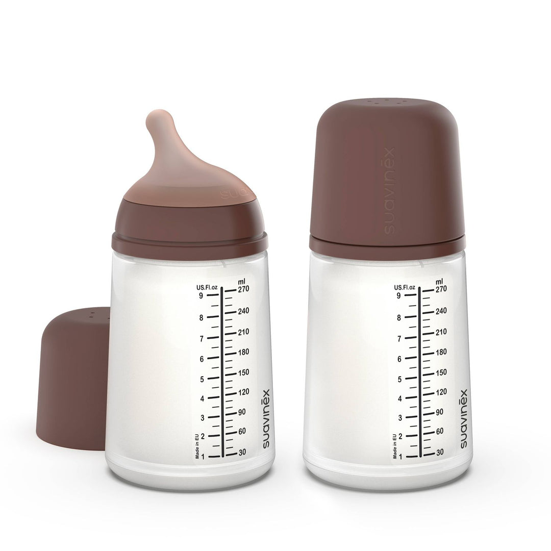 Suavinex Zerø.Zerø™ LRG Bottle, Medium Flow, 2PK Bottles & Sippies Suavinex Deep