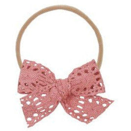 Lou Lou &amp; Company Vintage Bow Nylon Headband Headband Lou Lou &amp; Company Berry Crochet  