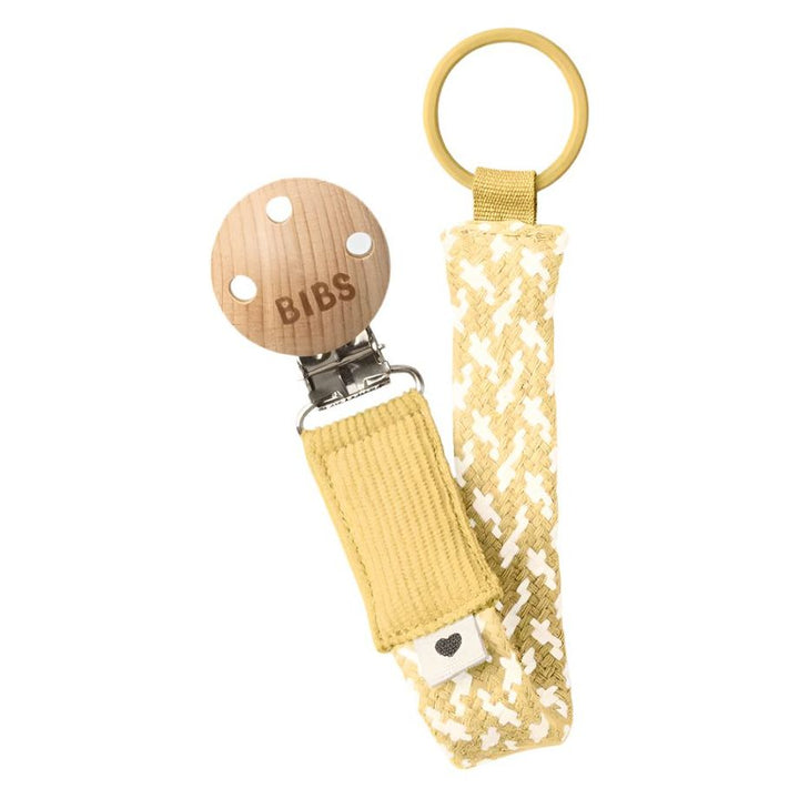 BIBS Braid Pacifier Clip Pacifier Clips &amp; Holders BIBS USA Pale Butter/Ivory