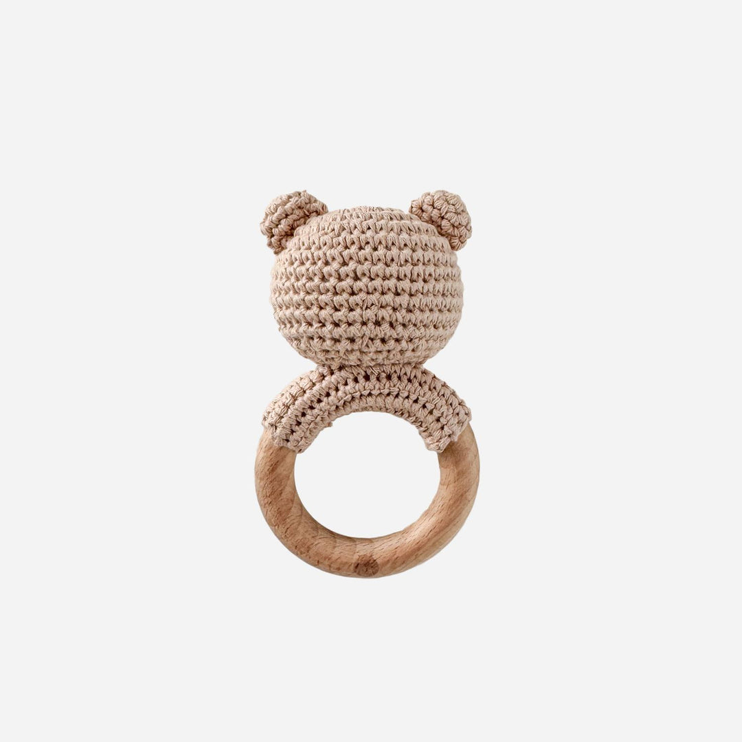 Teether Bear Brown Baby Newborn Toy Rattle Teether The Blueberry Hill