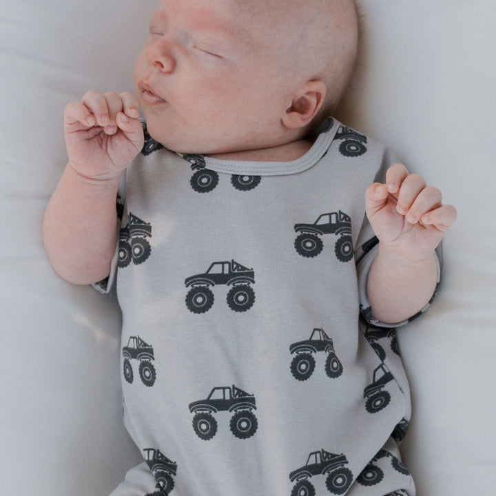 Forever French Terry Romper | Monster Truck Toddler Clothing Forever French Baby