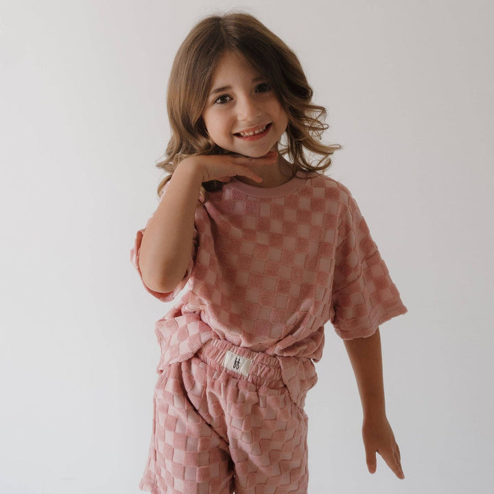Forever French Child Terry Short Set | Sea Pink Tops &amp; Bottoms Forever French Baby