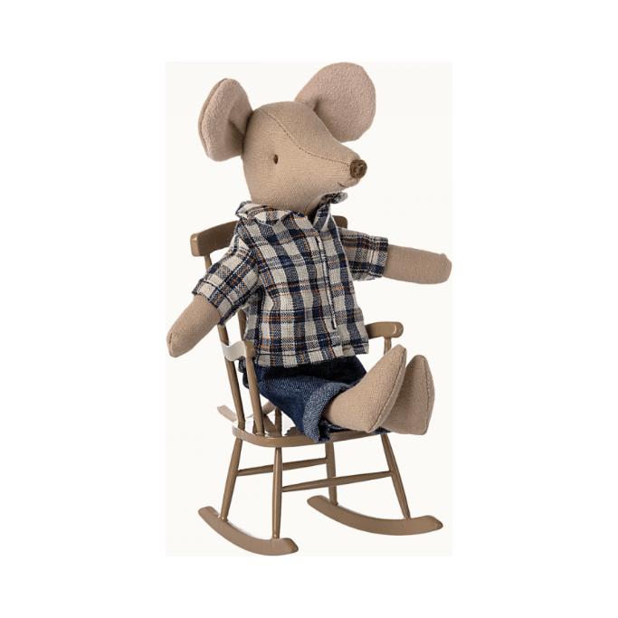 Maileg Rocking Chair. Mouse- Light Brown Mouse House furniture Maileg