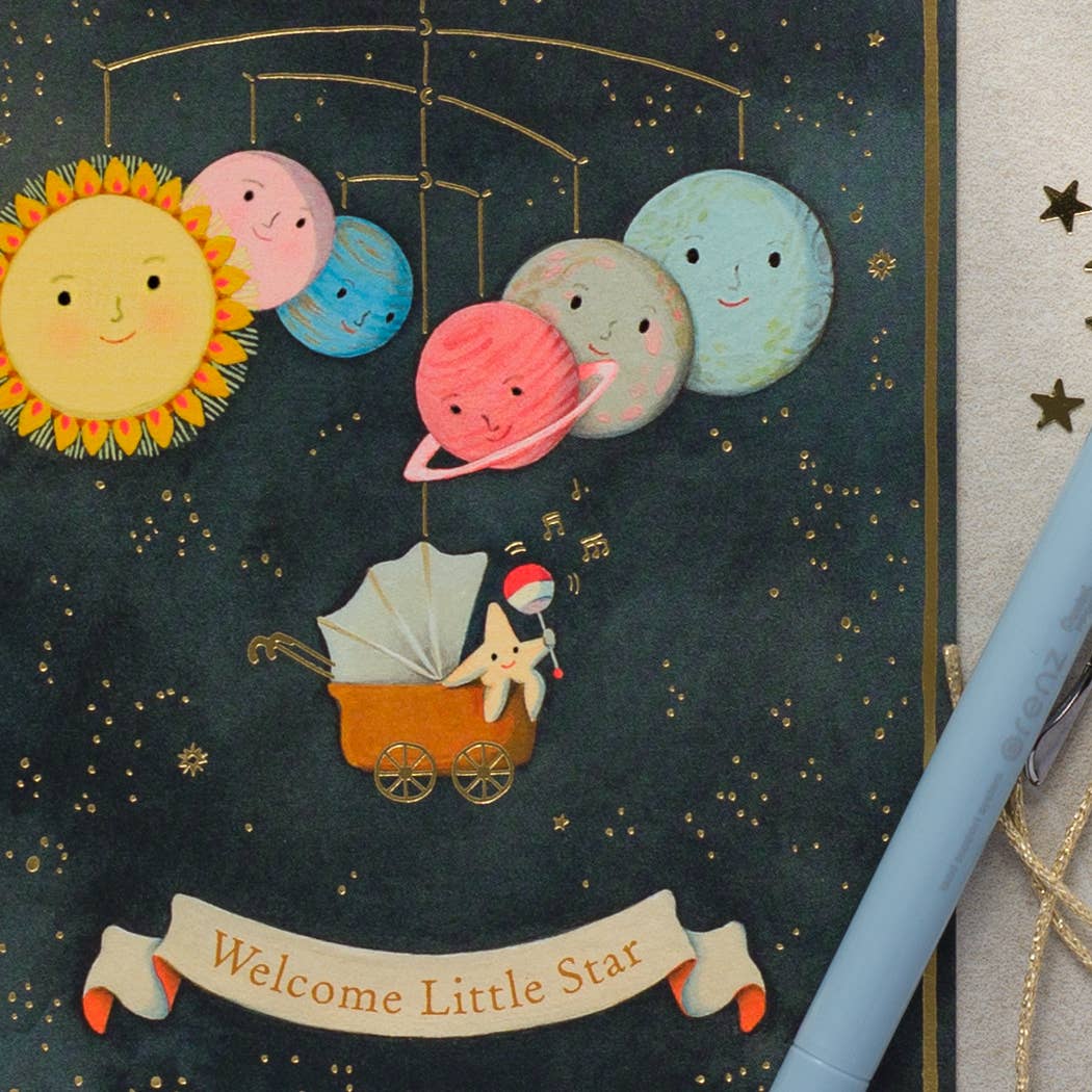 Solar System Baby Greeting Card Greeting Card JooJoo Paper