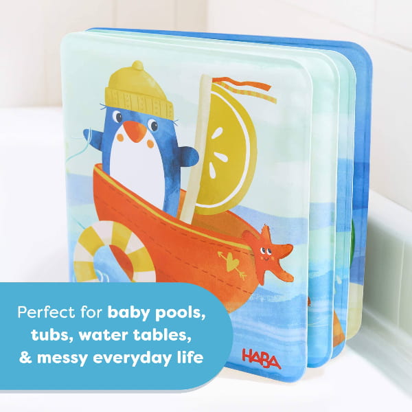 Haba Penguin Bath Book with Squeaker bath book Haba