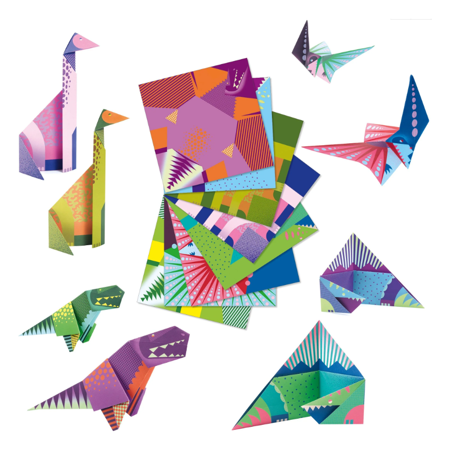 Djeco Dinosaur Origami Paper Craft Kit Art &amp; Craft Djeco