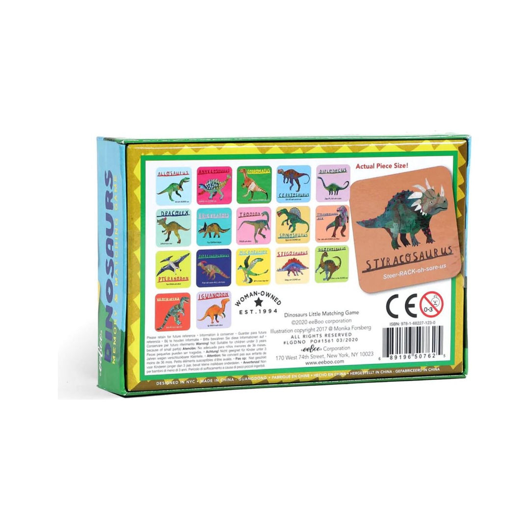 eeBoo Dinosaurs Little Memory &amp; Matching Game Puzzles &amp; Mazes eeBoo   