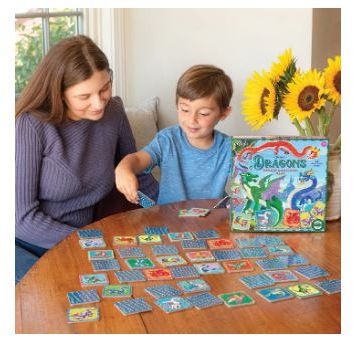 eeBoo Dragons Shiny Matching Game Puzzles &amp; Mazes eeBoo