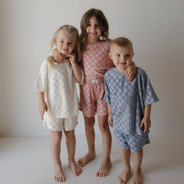 Forever French Child Terry Short Set | Sea Pink Tops &amp; Bottoms Forever French Baby