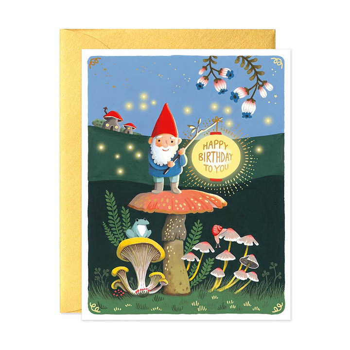 Gnome Birthday Greeting Card Greeting Card JooJoo Paper