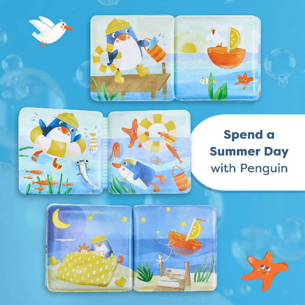 Haba Penguin Bath Book with Squeaker bath book Haba