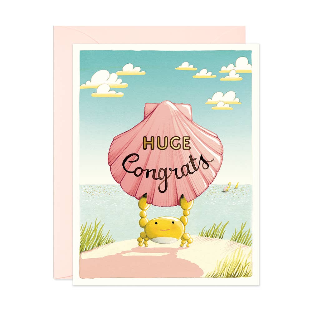 Crab Congrats Greeting Card Greeting Card JooJoo Paper