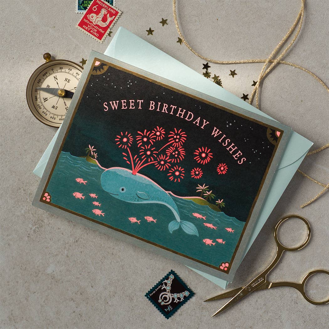 Whale Birthday Greeting Card Greeting Card JooJoo Paper