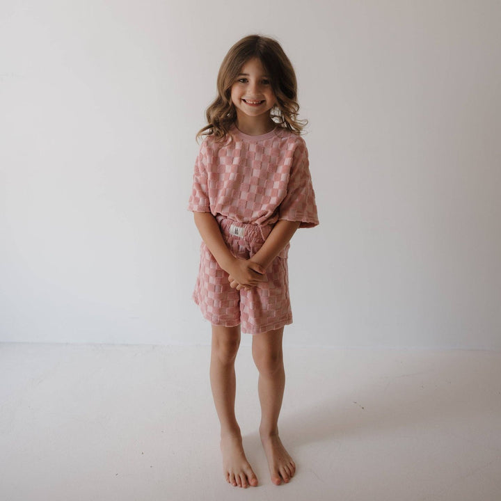 Forever French Child Terry Short Set | Sea Pink Tops &amp; Bottoms Forever French Baby