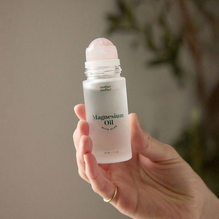 Mother Mother Magnesium Oil + Aloe, Rose Quartz Roller Natural Toiletries Mother Mother