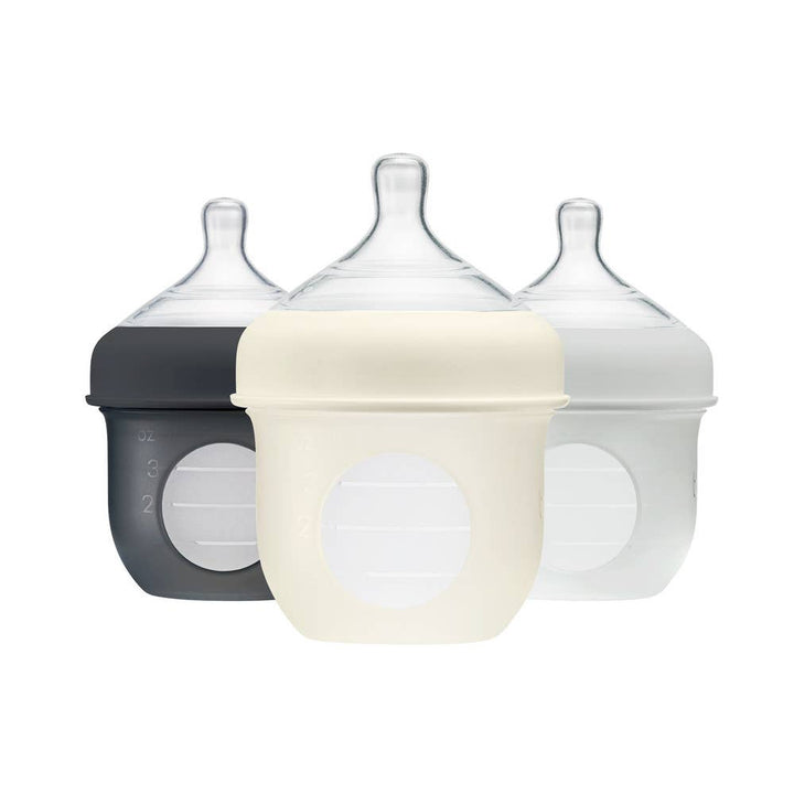 Boon Nursh Bottle 4 Oz. - 3 Bottles - Gray Multicolor Bottles &amp; Sippies Boon