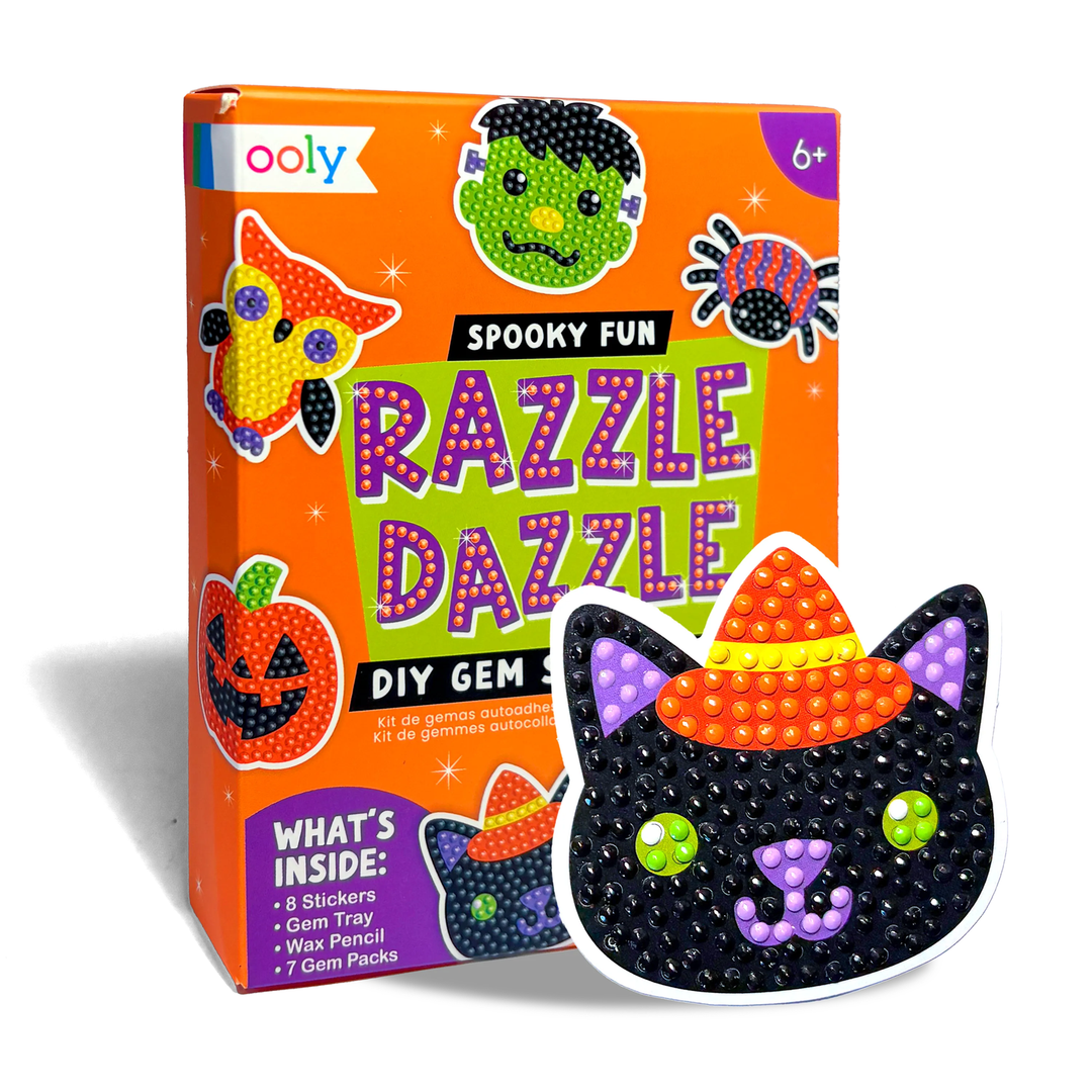 Ooly Mini Razzle Dazzle DIY Gem Sticker Kit - Spooky Fun Art Kit Ooly