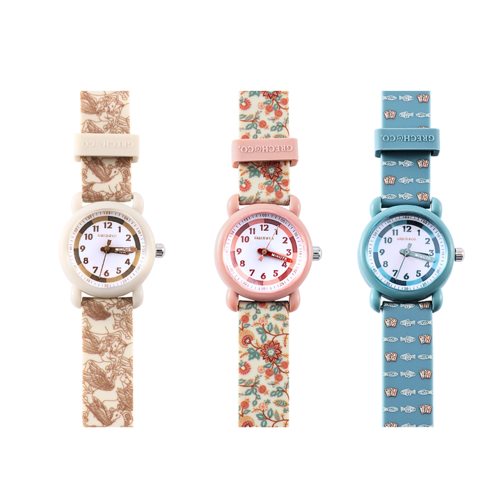 Grech &amp; Co Classic Watch | Silicone + Stainless Steel | Lille Cottage Club: In Bloom Accessory GRECH &amp; CO.