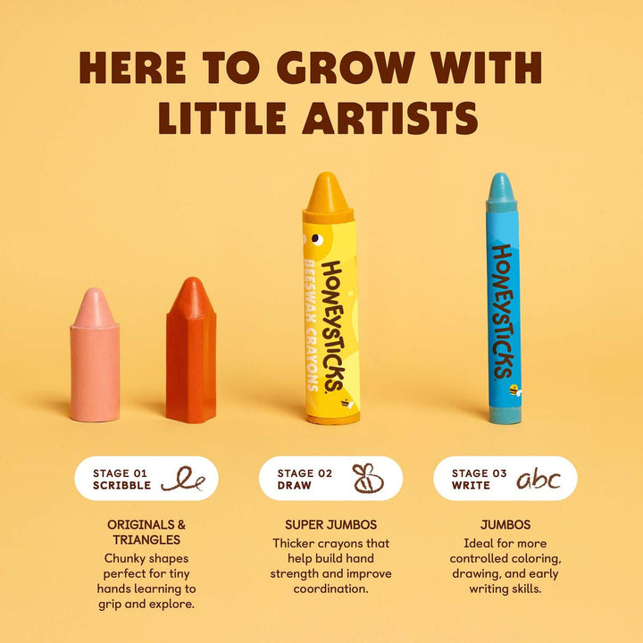 Honeysticks Beeswax Crayons Super Jumbos 7pk