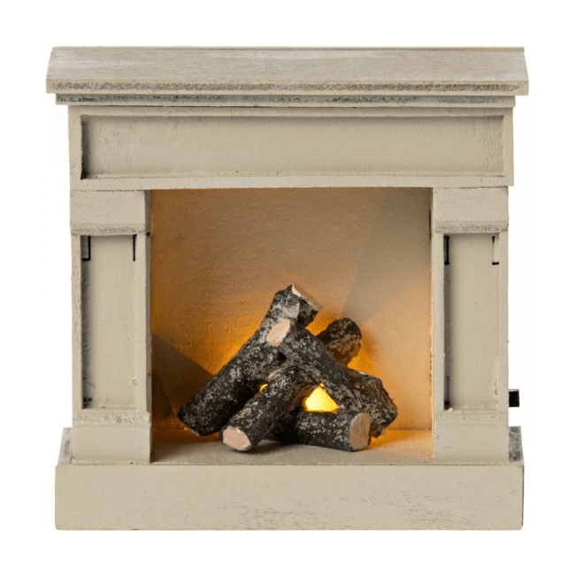 Maileg Fireplace, Vintage Off-white- Mouse Mouse House furniture Maileg