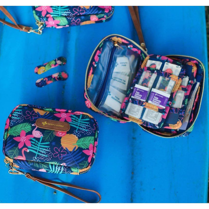 First Aid GoKit Flamingo, 130 Pieces Sun &amp; Insect Protection Keep>Going First Aid