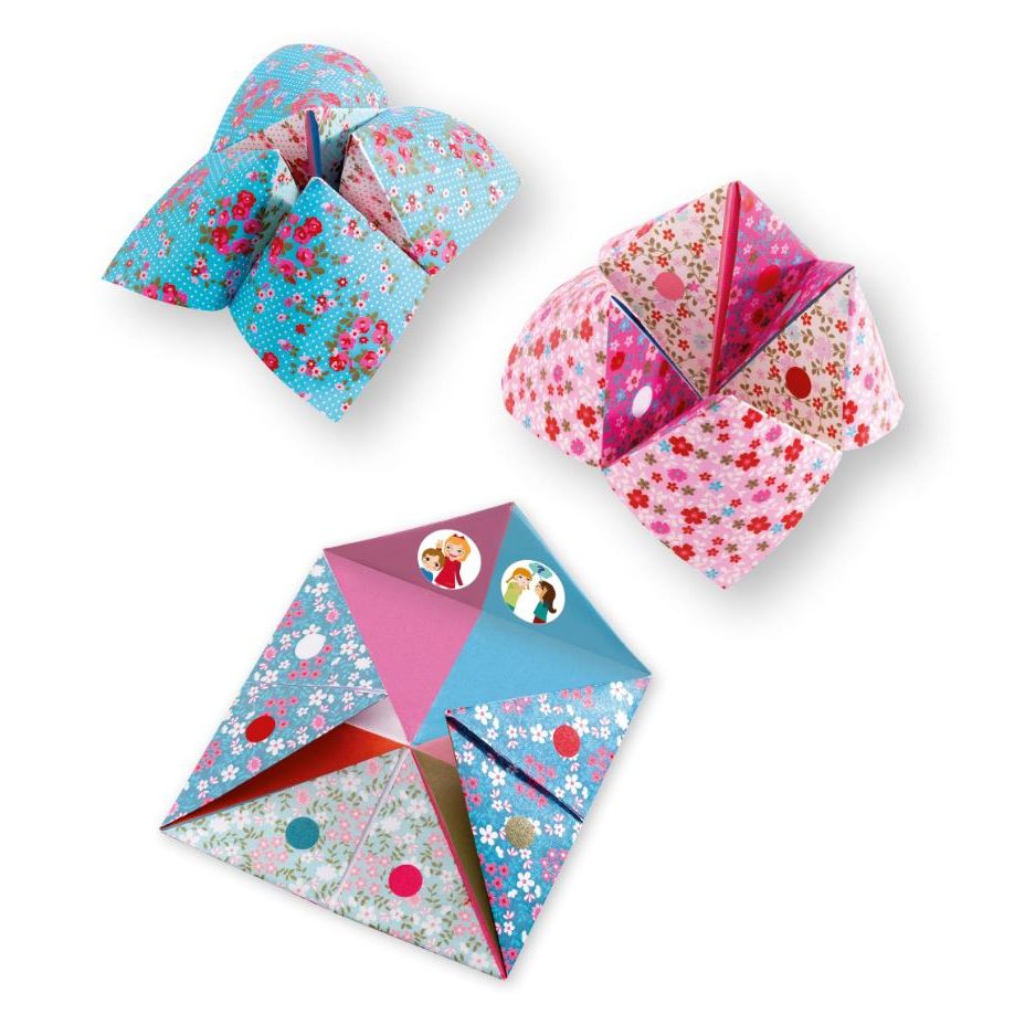 Djeco Flower Fortune Tellers Origami Paper Craft Kit Art &amp; Craft Djeco