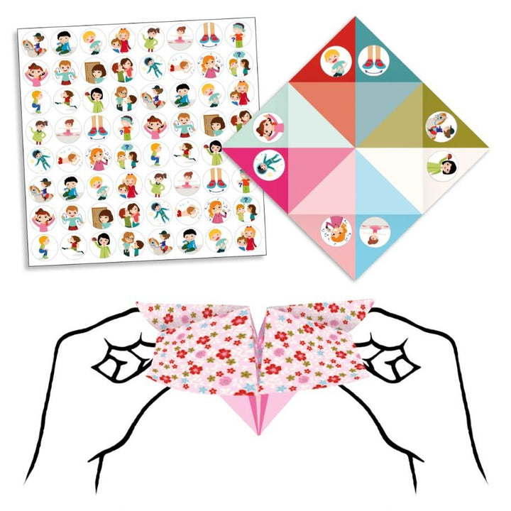Djeco Flower Fortune Tellers Origami Paper Craft Kit Art &amp; Craft Djeco