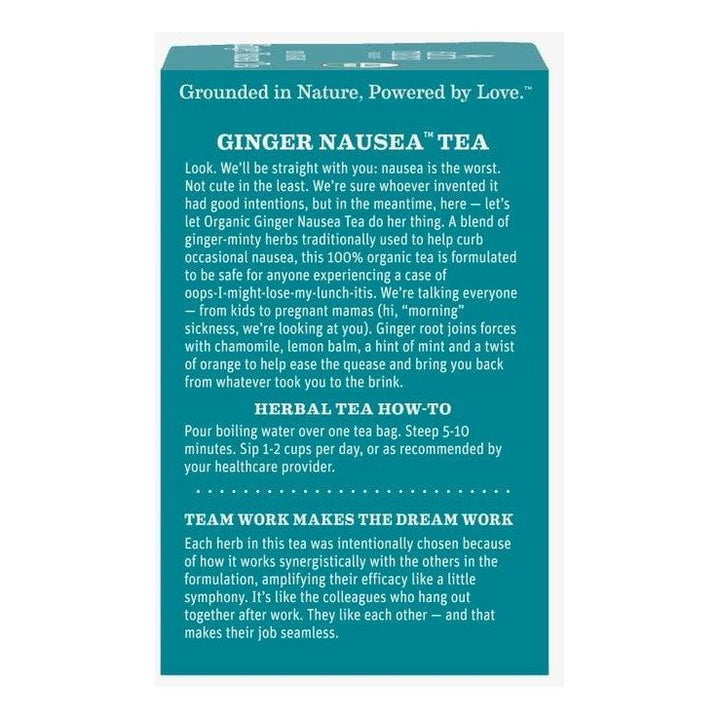 Earth Mama Organics Ginger Nausea Tea Supplements &amp; Remedies Earth Mama Organics   