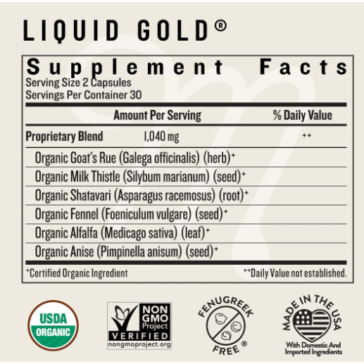 Legendairy Milk - Liquid Gold 60 caps Supplements &amp; Remedies Legendairy Milk   