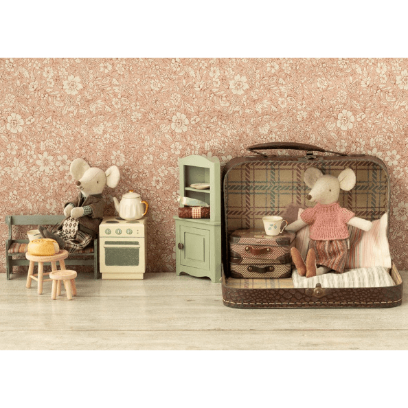 Maileg Jacket, Pants &amp; Tie in Suitcase, Mouse - Grandpa Mice Clothing Maileg   