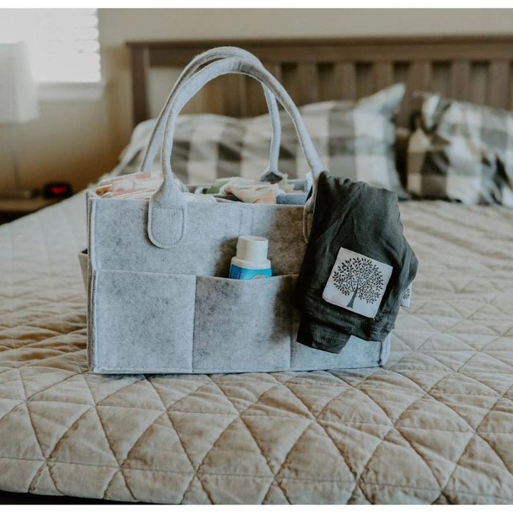 Parker Baby Company Diaper Caddy- Large Gray Accessories &amp; Laundry Parker Baby Co
