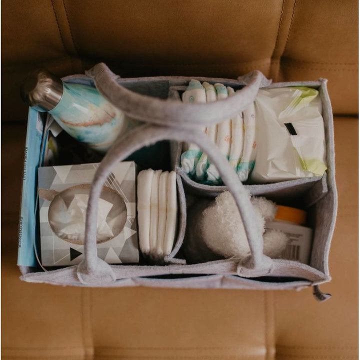 Parker Baby Company Diaper Caddy- Large Gray Accessories &amp; Laundry Parker Baby Co