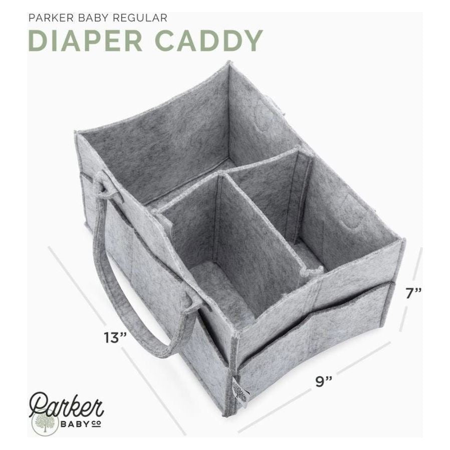 Parker Baby Company Diaper Caddy- Regular Gray Accessories &amp; Laundry Parker Baby Co