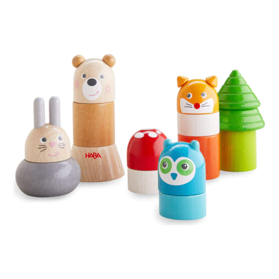 Haba Forest Animals Wooden Stacking Toy Puzzles &amp; Mazes Haba   
