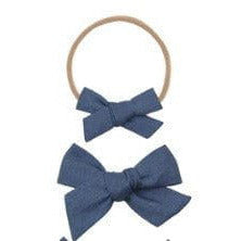 Lou Lou &amp; Company Bow Headband Headband Lou Lou &amp; Company Linen Cadet  
