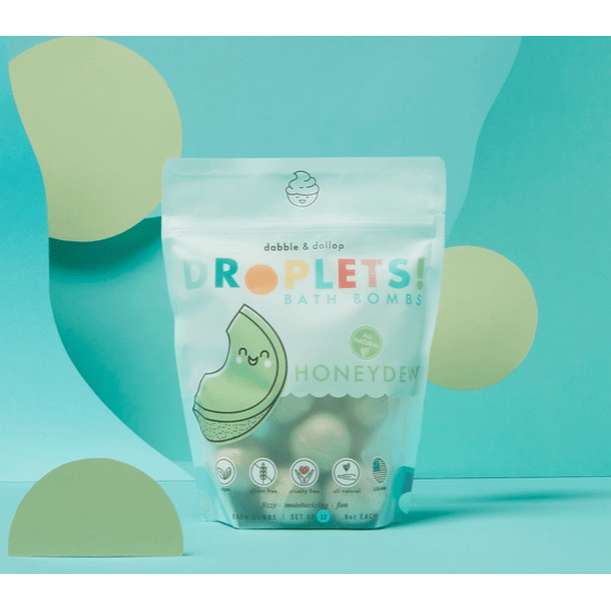 Dabble &amp; Dollop 100% Natural Bath Bombs - Honeydew Melon Natural Toiletries Dabble &amp; Dollop   