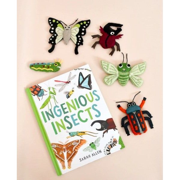 Tara Treasures Ingenious Insects Finger Puppets and Book Set by Sarah Allen Finger Puppet Tara Treasures