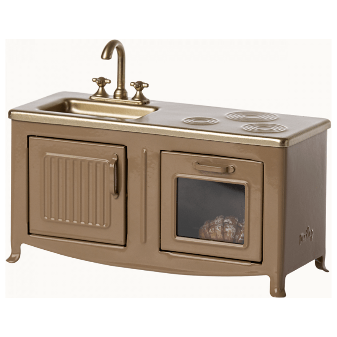 Maileg Kitchen, Mouse - Light brown Mouse House furniture Maileg