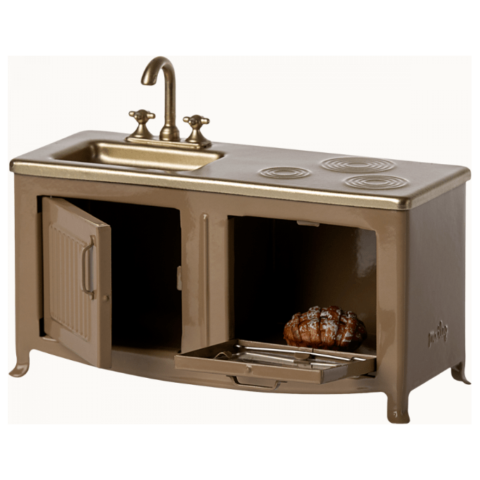 Maileg Kitchen, Mouse - Light brown Mouse House furniture Maileg