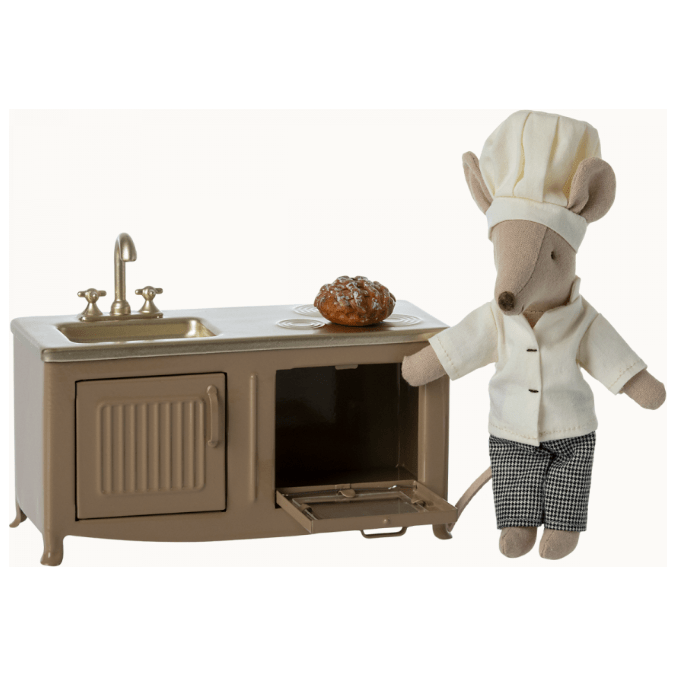 Maileg Kitchen, Mouse - Light brown Mouse House furniture Maileg