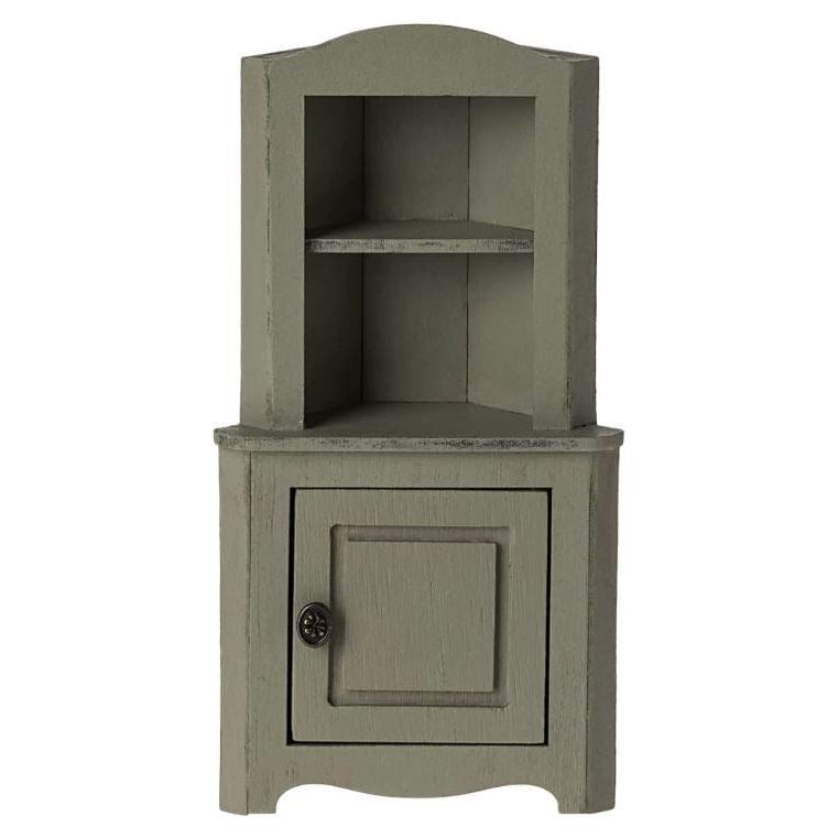 Maileg Corner Cabinet, Mouse - Light Green Mouse House furniture Maileg