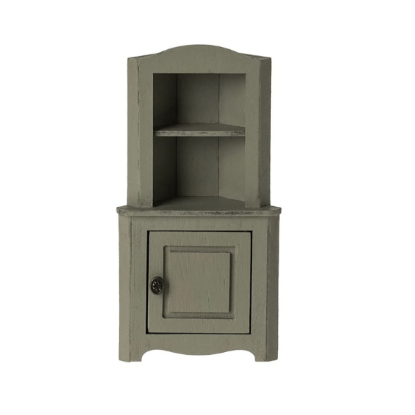 Maileg Corner Cabinet, Mouse - Light Green Mouse House furniture Maileg