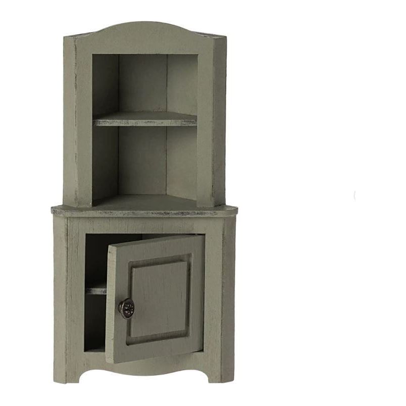 Maileg Corner Cabinet, Mouse - Light Green Mouse House furniture Maileg