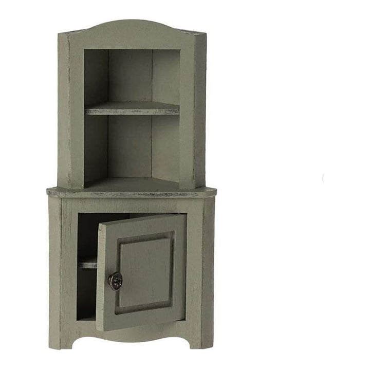 Maileg Corner Cabinet, Mouse - Light Green Mouse House furniture Maileg
