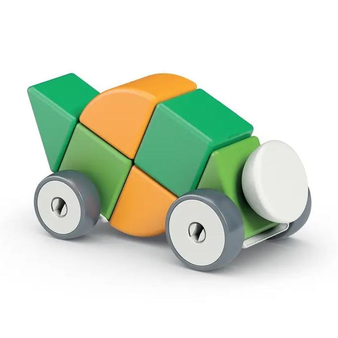 GeoMag Magicube Shapes &amp; Wheels Recycled 13 Pcs Magnetic Blocks Geomag Magicube