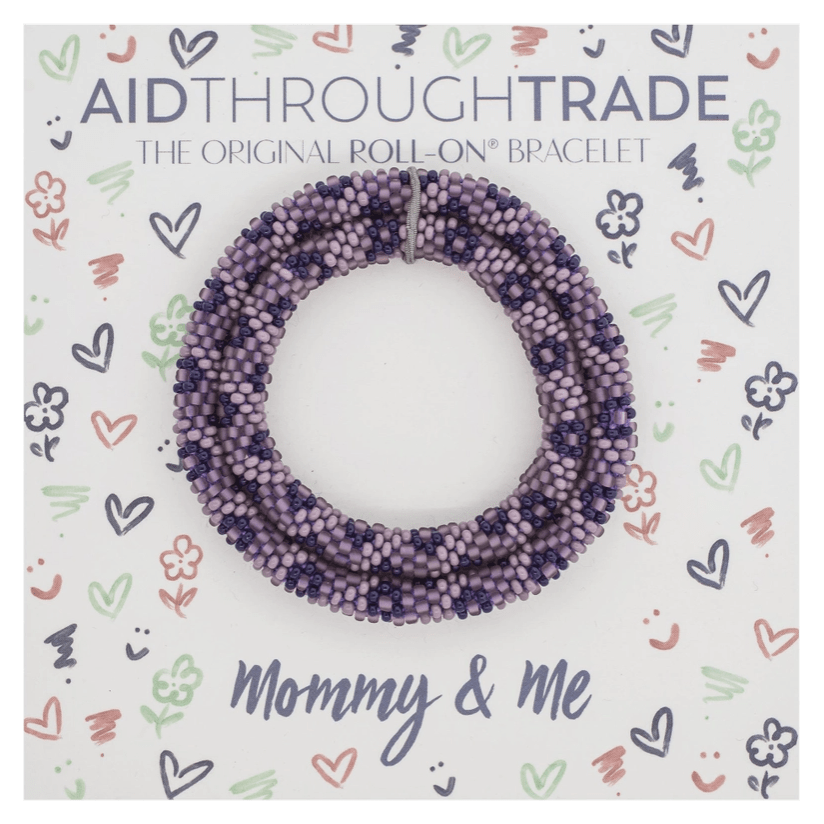 Aid through Trade - Mommy &amp; Me Bracelets -Set of 2 Accessory Aid Through Trade Mauve  