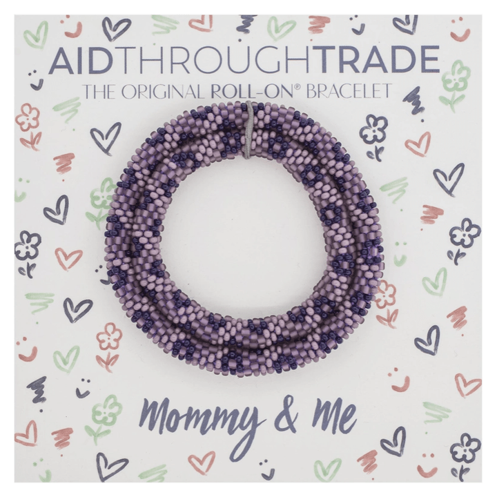 Aid through Trade - Mommy &amp; Me Bracelets -Set of 2 Accessory Aid Through Trade Mauve  