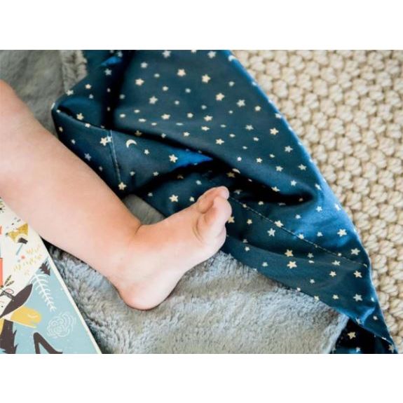Saranoni Satin Back Mini Blankets Swaddles &amp; Blankets Saranoni Navy Twinkle Star  