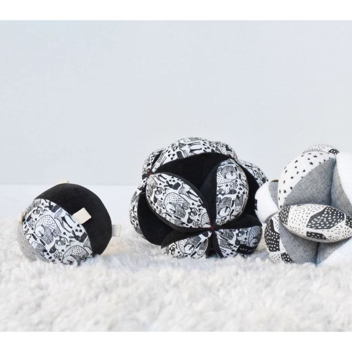 Wee Gallery Taggy Ball w/Rattle: Nordic Baby Toys Wee Gallery
